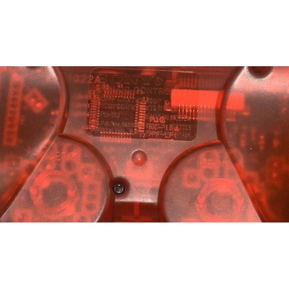 OEM Sony PlayStation 1 PS1 Clear Red DualShock Analog Controller SCPH-110 - Picture 4 of 4